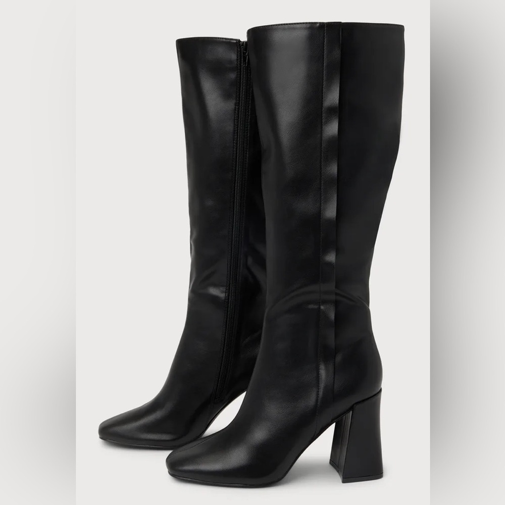 Elegant Black Knee-High Boots